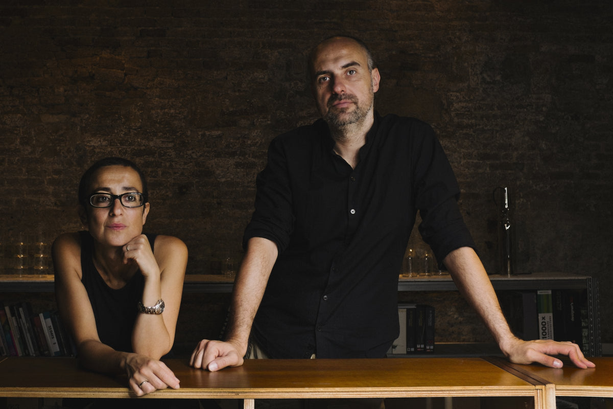 antonella maione and mauro cazzaro of kanz in their studio in venice