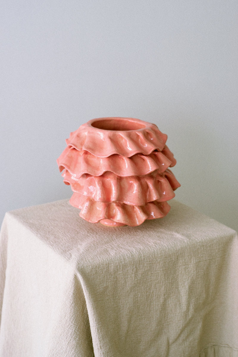 Sacque Gown Vase in Pink