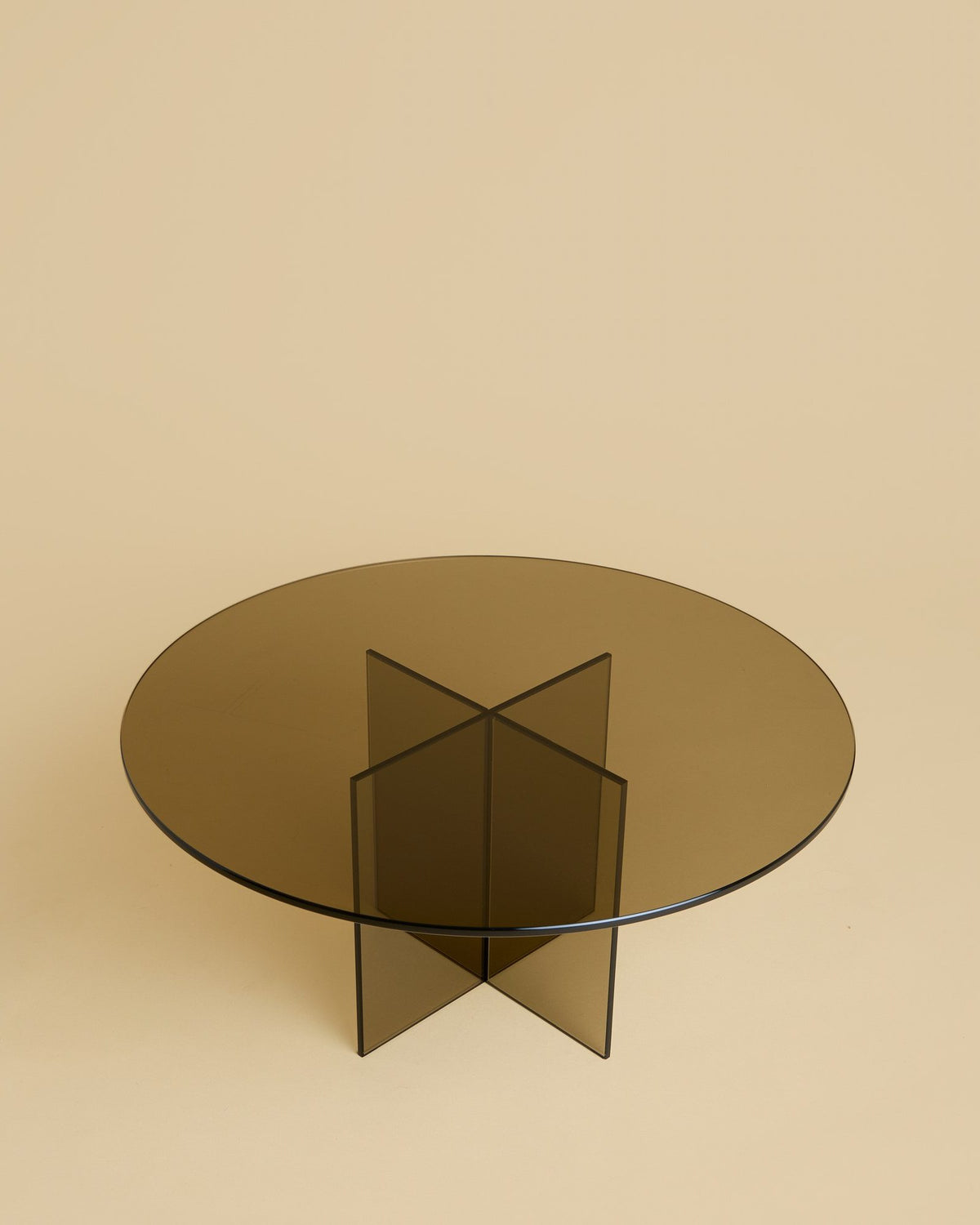 aka coffee table by lebanto, bronzed glass, from above