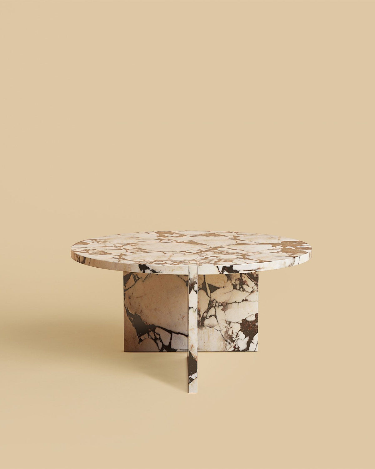 hashi coffee table by lebanto, calacatta viola marble