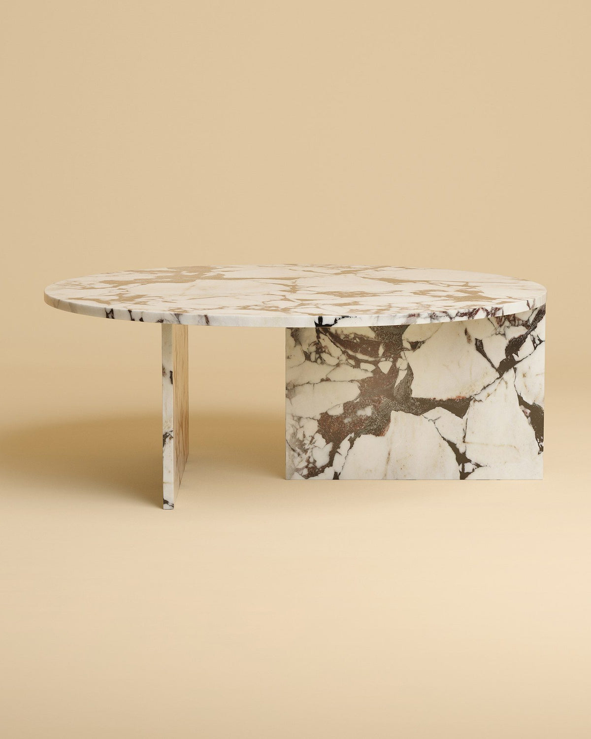 ishiki coffee table by lebanto, calacatta viola marble