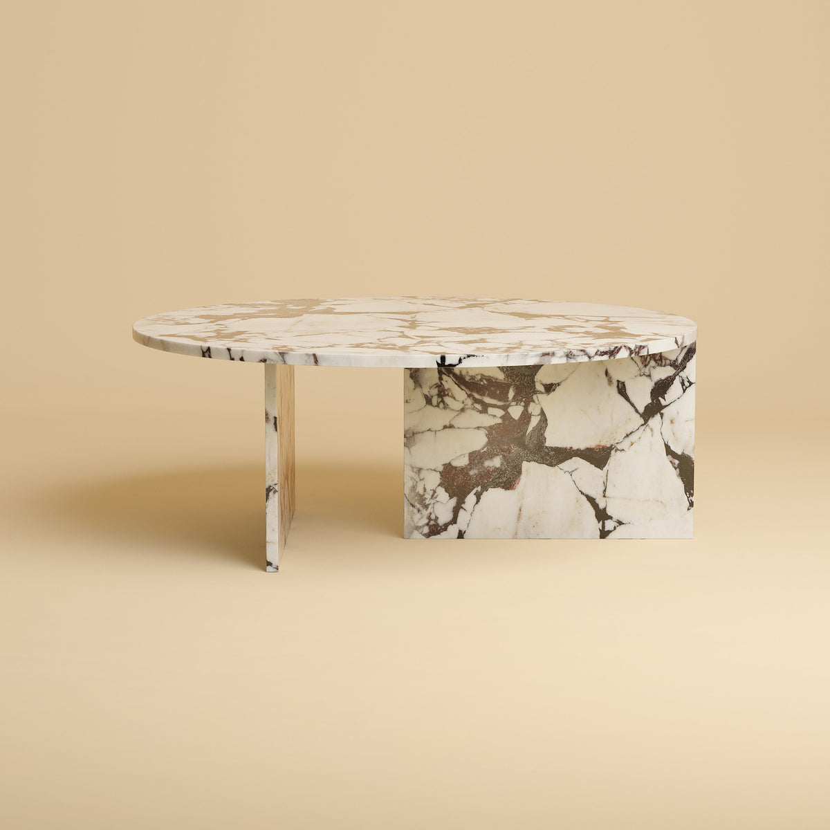ishiki coffee table by lebanto, calacatta viola marble