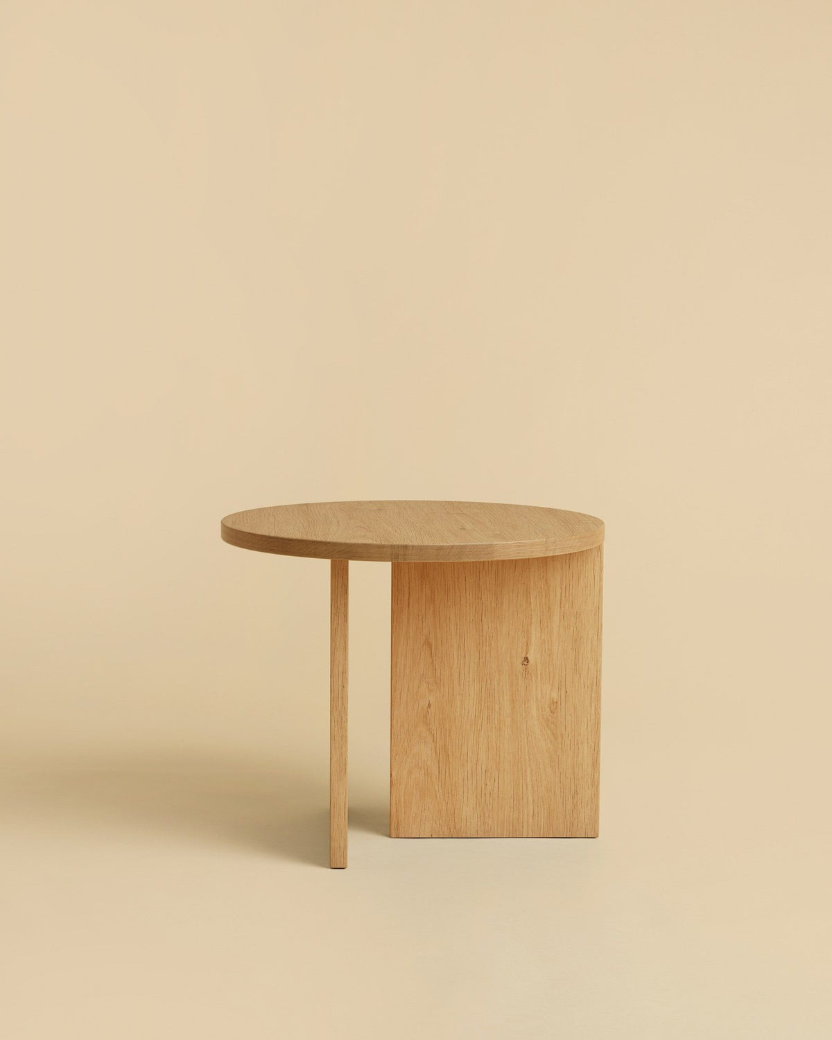 kume side table by lebanto, natural oak