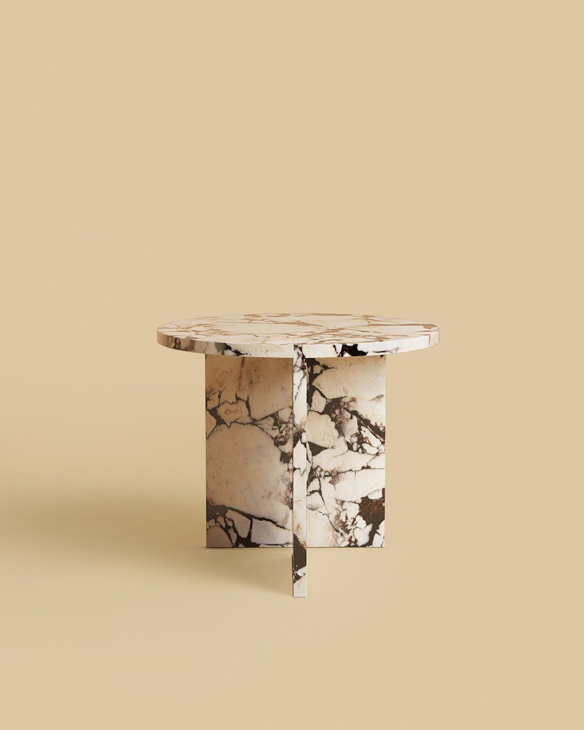 kyushu side table by lebanto, calacatta viola marble, side