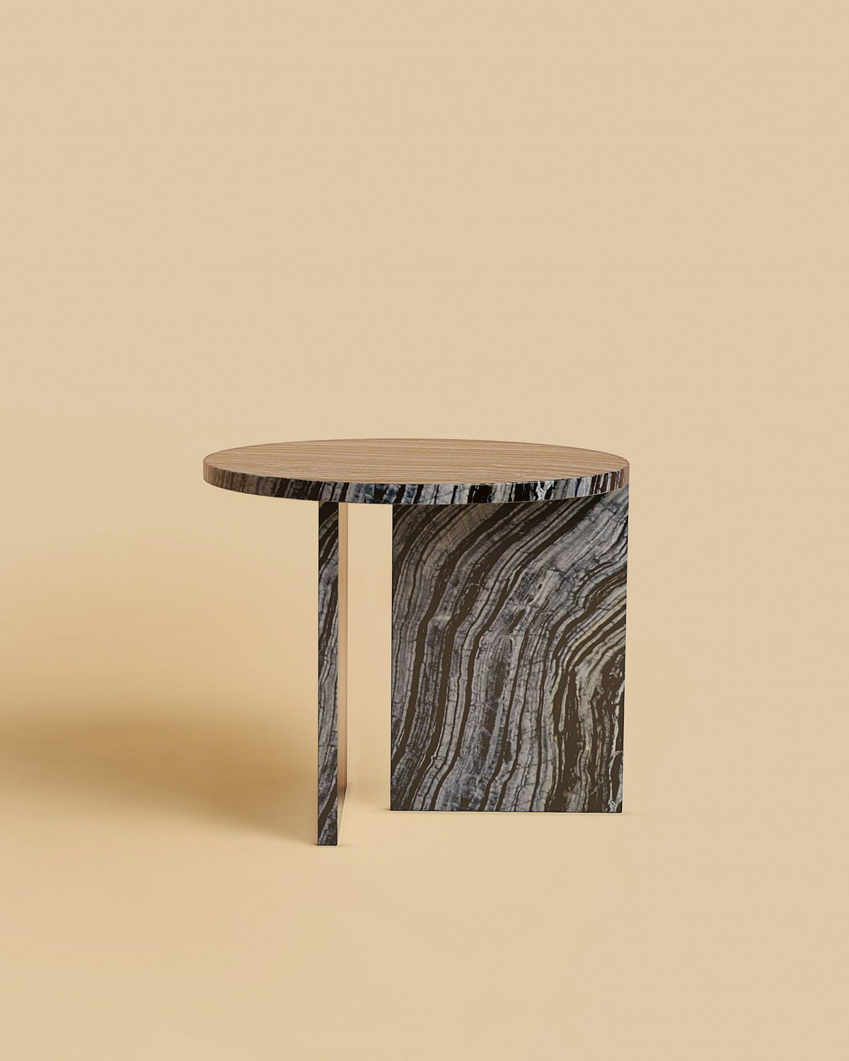 kyushu side table by lebanto, kenya black marble