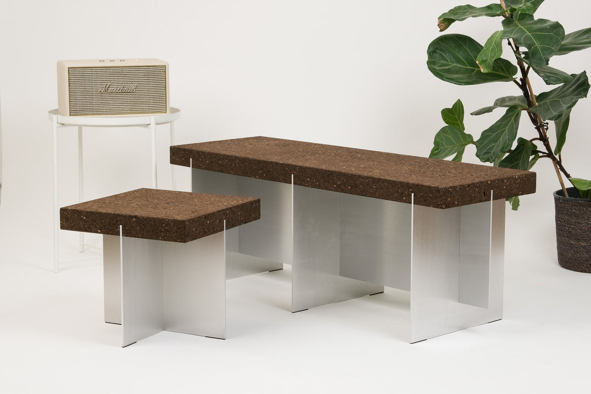 cork-x bench with the side table