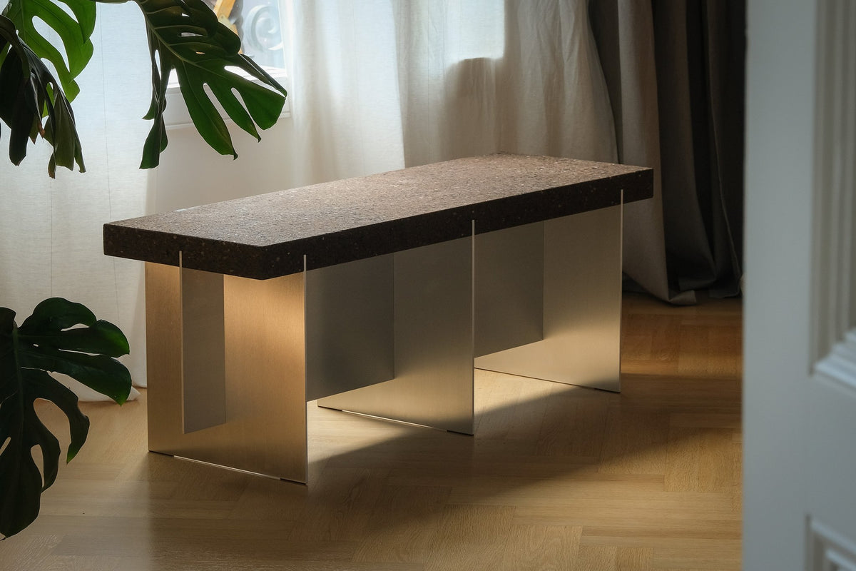 cork-x bench in a room