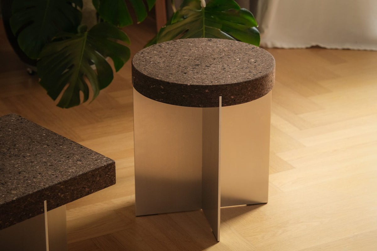 cork-x stool in a room