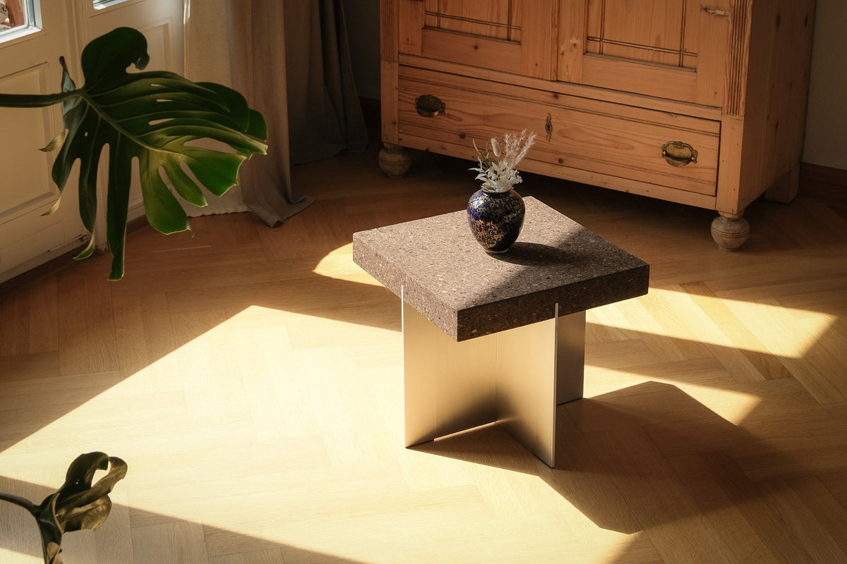 cork-x side table in a room