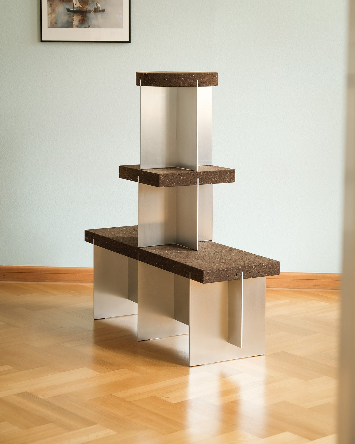 cork-x bench and stool stacked