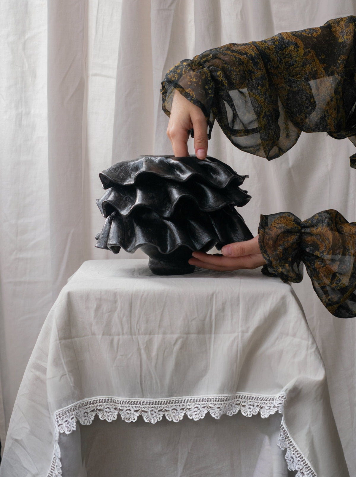 Sacque Gown Vase in Dark — Mina Wright · collectible design at spazio