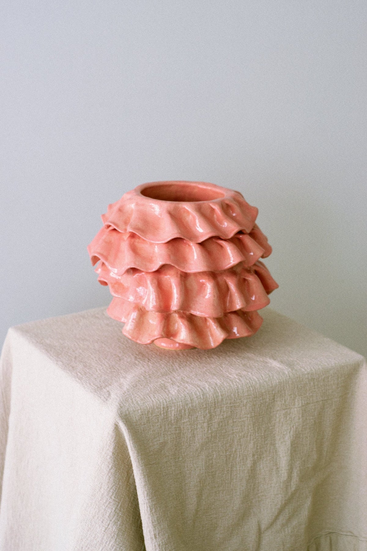 Sacque Gown Vase in Pink — Mina Wright · collectible design at spazio