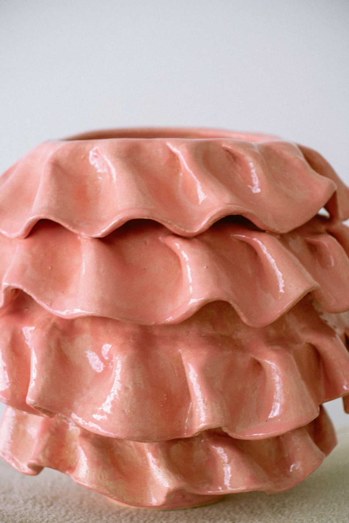 Sacque Gown Vase in Pink — Mina Wright · collectible design at spazio