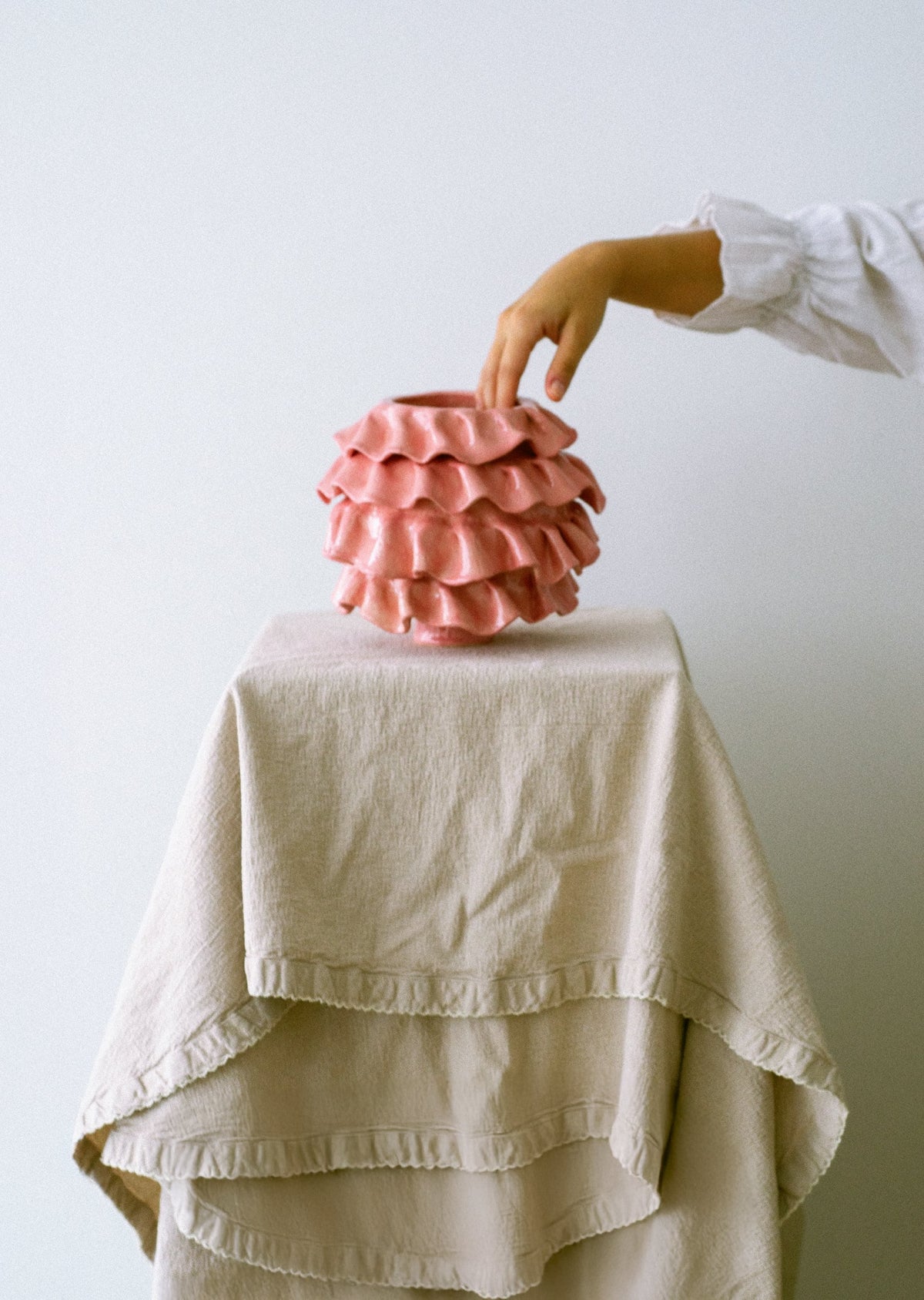 Sacque Gown Vase in Pink — Mina Wright · collectible design at spazio