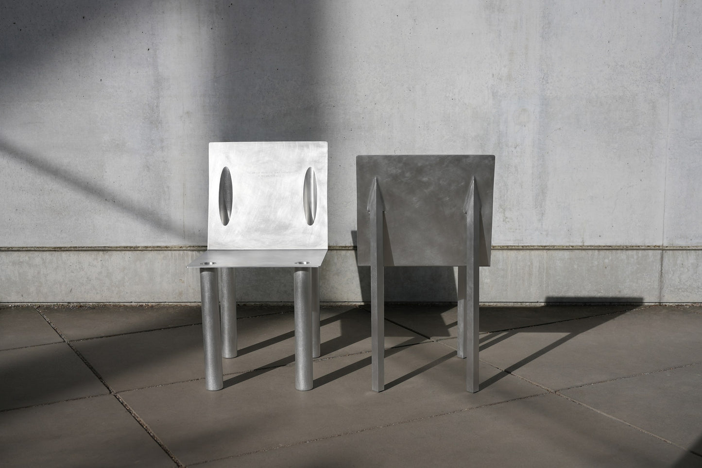 master & margarita 2-in-1 chair — one chair with round legs, one with square legs that fit inside · studio von schoenebeck · collectible design at spazio