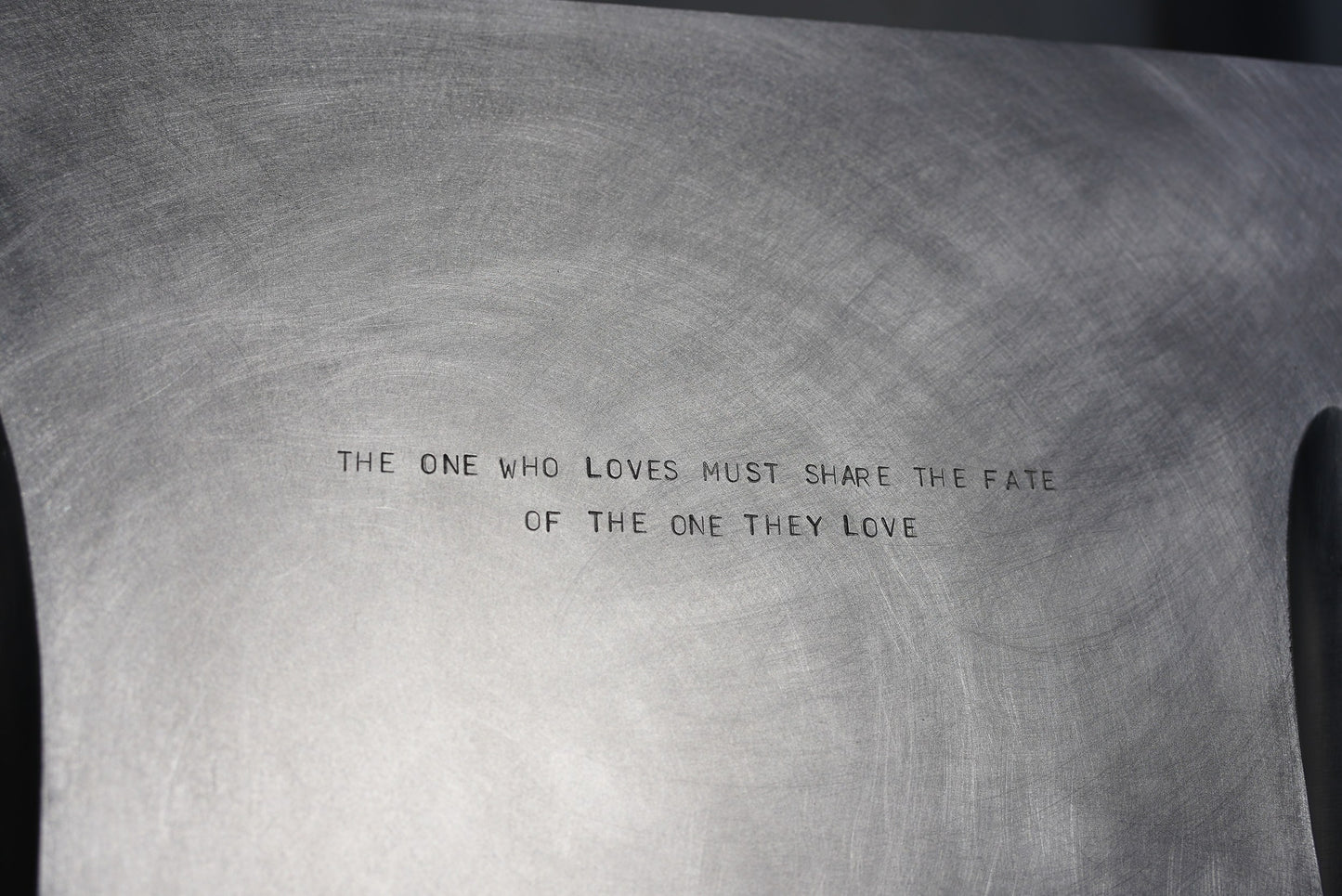 master & margarita 2-in-1 chair — engraving: 'the one who loves must share the fate of the one they love' · studio von schoenebeck · collectible design at spazio