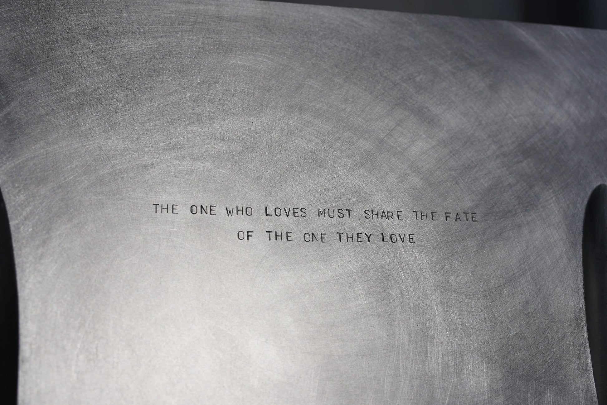 master & margarita 2-in-1 chair — engraving: 'the one who loves must share the fate of the one they love' · studio von schoenebeck · collectible design at spazio