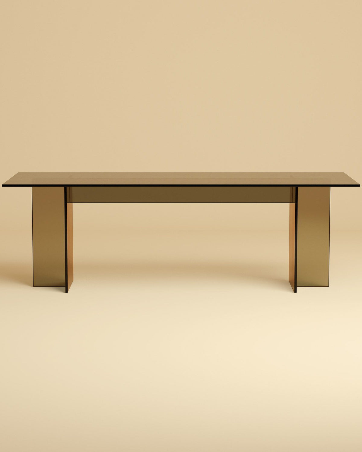 noor lounge table by lebanto, bronzed glass