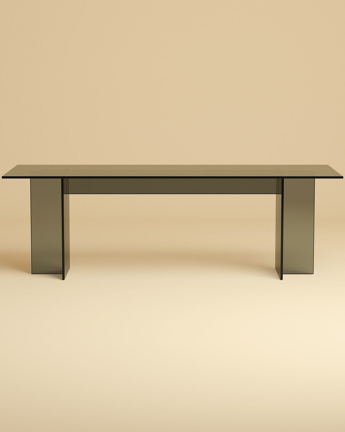 noor lounge table by lebanto, smoked glass