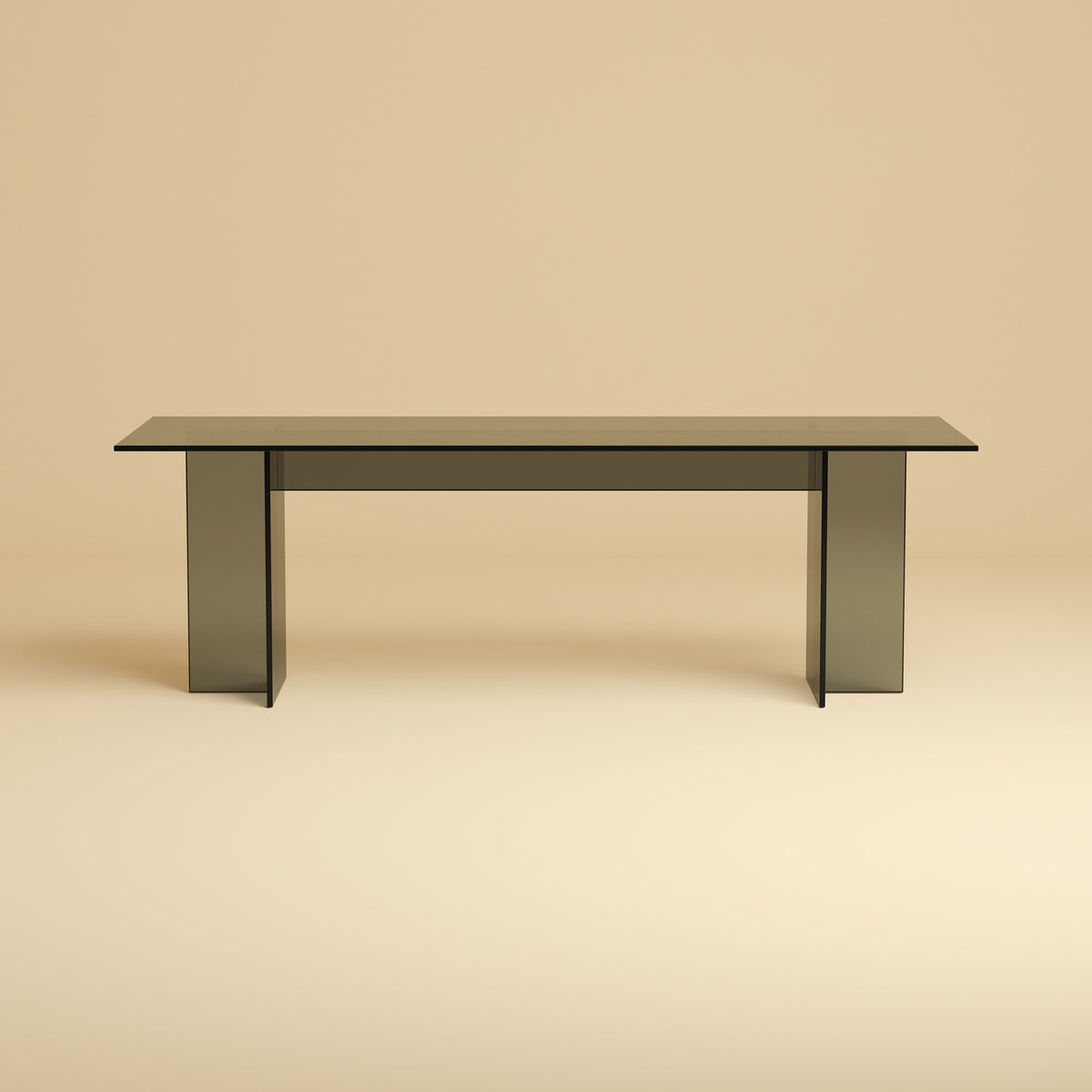 noor lounge table by lebanto, smoked glass