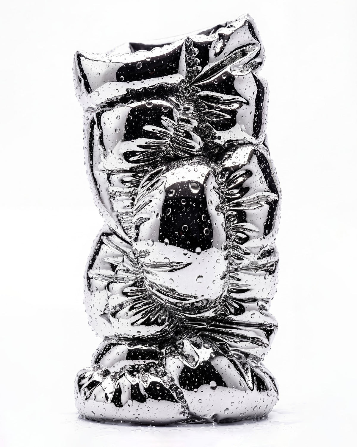 puffer vase II 34 cm, chrome — Gast Studio · collectible design at spazio