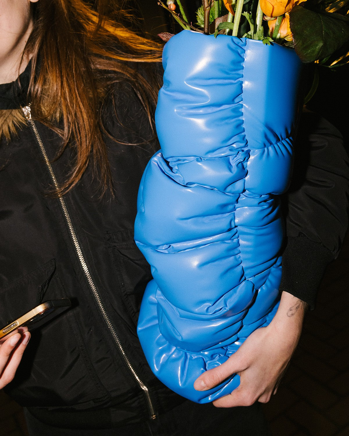 puffer vase II 44 cm, blue — Gast Studio · collectible design at spazio
